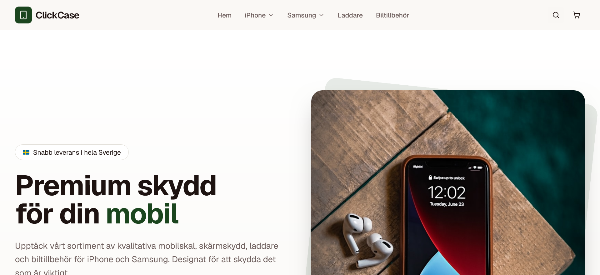 ClickCase.se — Mobile Accessories E-commerce